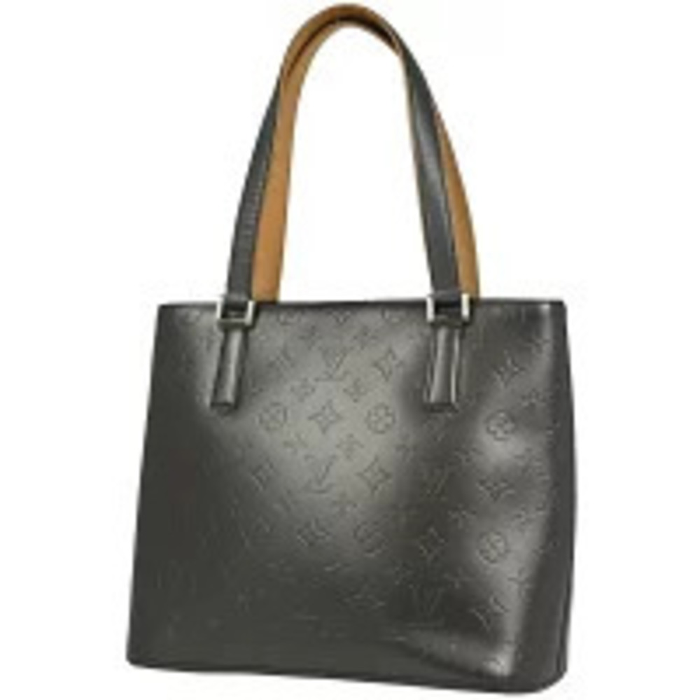 Louis Vuitton Stockton Shoulder Bag Handbag Tote Monogram Matte Noir Black